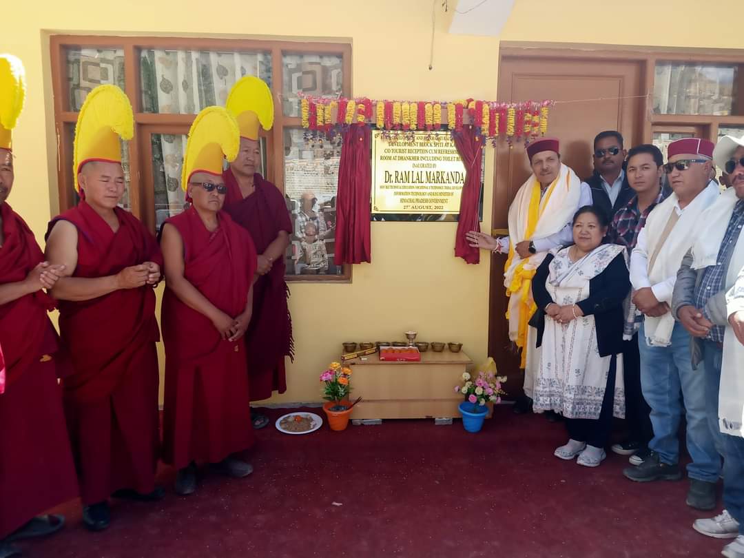 डॉ राम लाल मारकण्डा ने स्पिति दौरे के दौरान शनिवार को करोड़ों रुपये की योजनाओं का किया शिलान्यास
